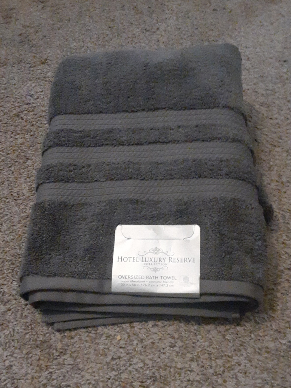 Hotel Luxury Reserve Charcoal Oversized Bath Towel